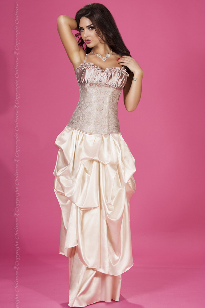 Элегантный корсет "ChiliRose" пыльная роза, M 