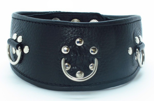 Ошейник широкий "BDSM-​Арсенал" кожа,черный 