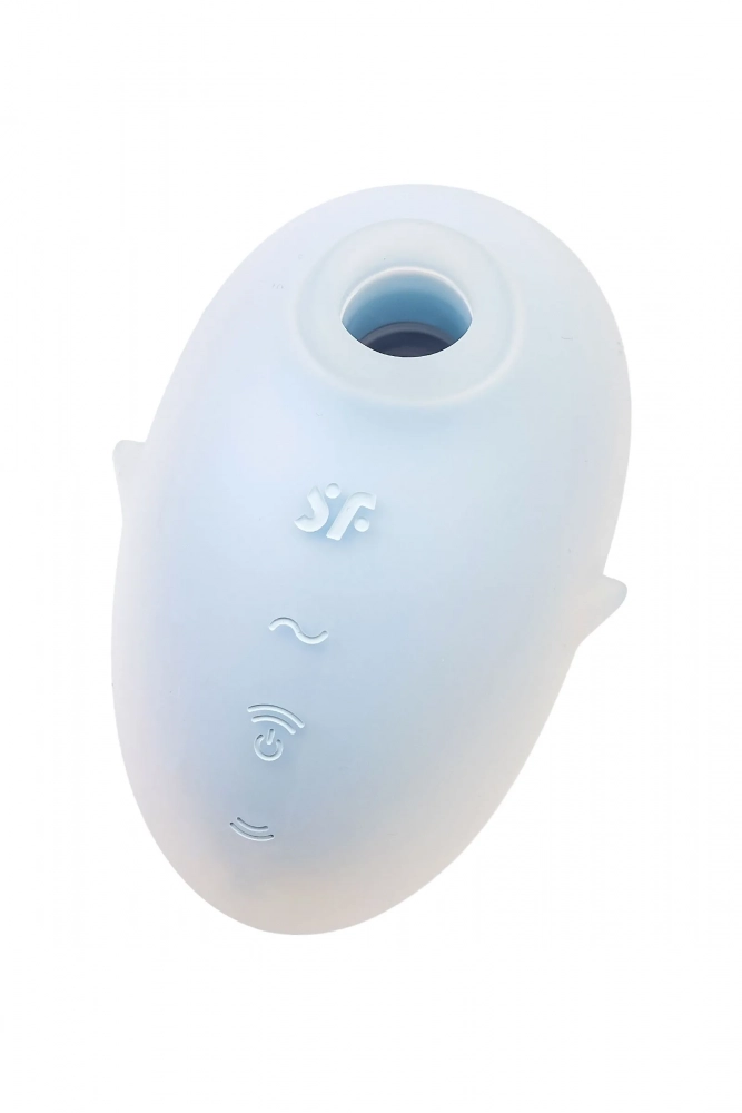 Стимулятор клитора "Satisfyer Cutie Ghost" вакуум + вибрация, голубой 